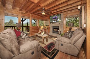 Smart TV, fireplace