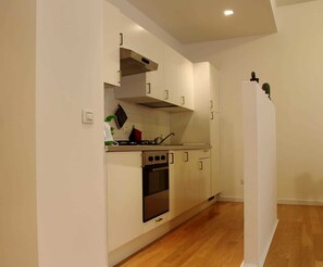 Apartment, 1 Schlafzimmer | Eigene Kochnische | Kühlschrank, Ofen, Herdplatte, Toaster