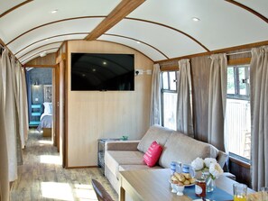 Flat-screen TV - Brunel Boutique Railway Carriage 2 (Dawlish Warren)