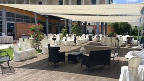 Outdoor banquet area
