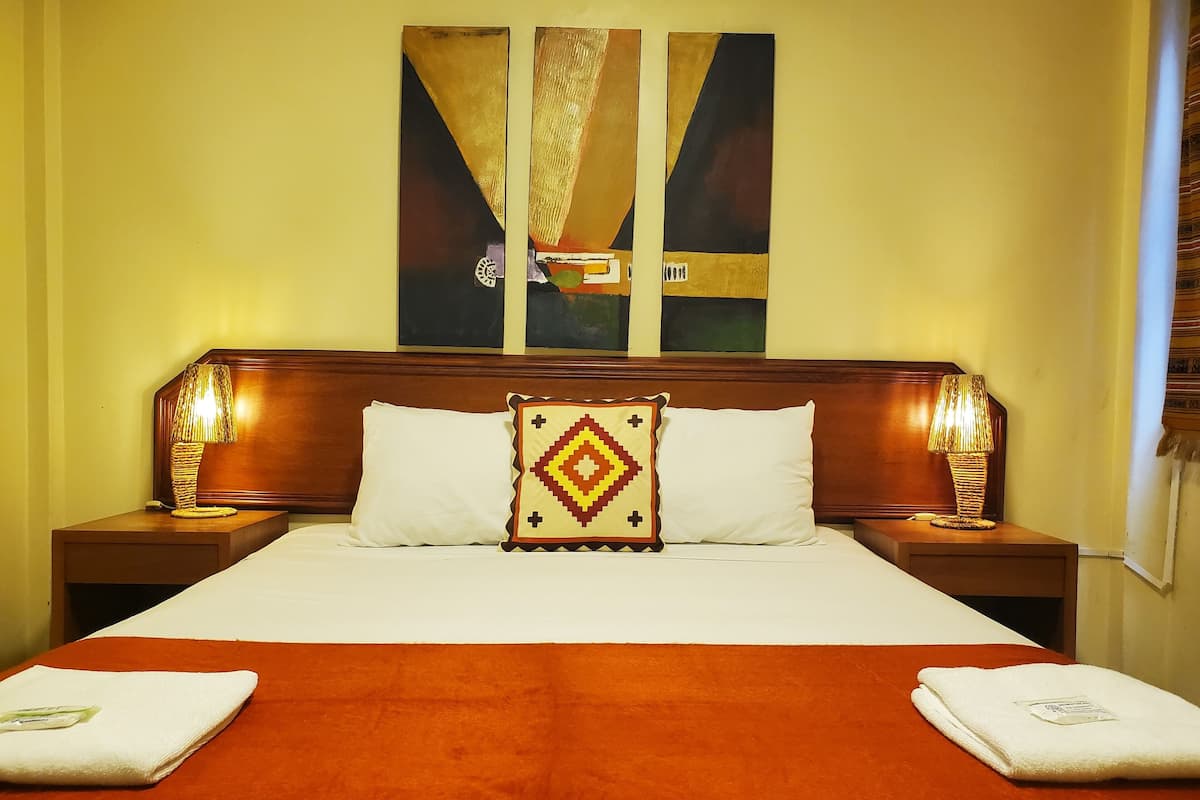 Private, 1 Double Bed, A/C, Private Bathroom | Tabla de planchar con plancha, wifi y ropa de cama