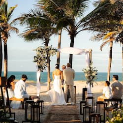 Outdoor wedding area