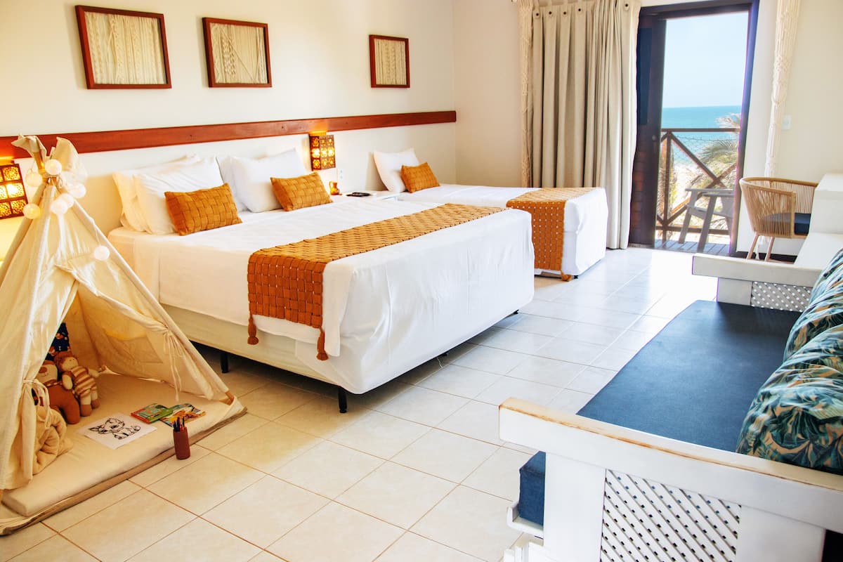 luxury suite sea front | hypo-allergenic bedding, pillow-top beds, minibar, in-room safe