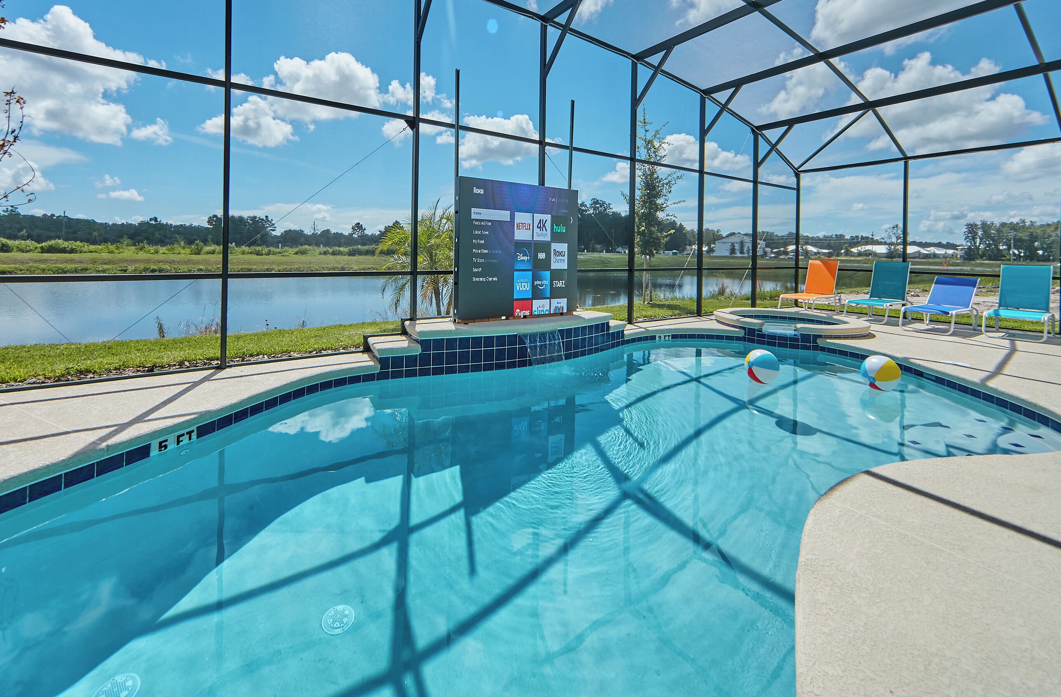Townhome, 4 Bedrooms, Private Pool (3 Bathrooms) | Living area | Flat-screen TV