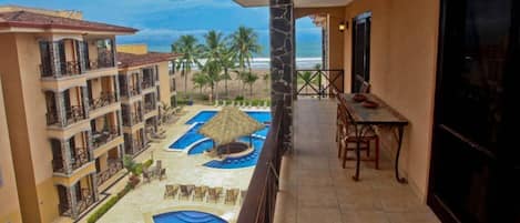 Luxury Condo, 3 Bedrooms, Pool Access, Ocean View | Balcony view