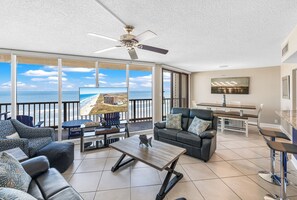 TV - Sea Gull #607LK: Beachfront 1 Bedroom 1 Bathroom With Spectacular Views and 24 Hour Management (Port Aransas)