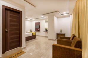 Superior Double Room | Premium bedding, memory-foam beds, desk, laptop workspace - Hotel Rainbow Tower Shamshabad Airport Zone (Hyderabad)
