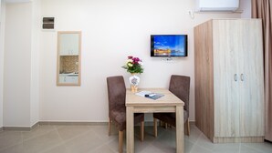Studio, Balcony | Living area | 40-inch flat-screen TV with digital channels, TV - Sofija Apartments (Budva)