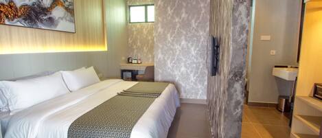 In-room safe, desk, blackout curtains, soundproofing