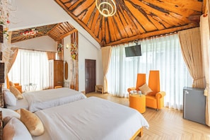 Doppelzimmer, 2 Queen-Betten, Gartenblick