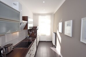 Private kitchen - Central Sauna & Loft Apartments (Leipzig)