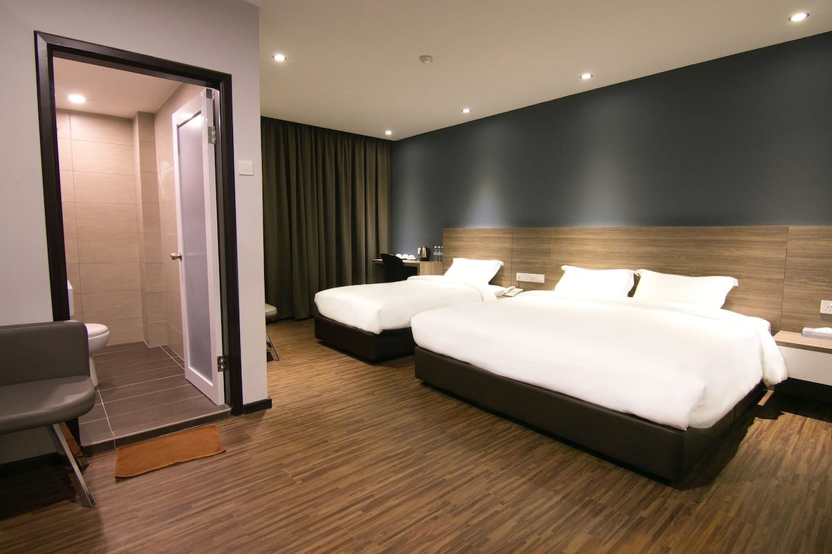 triple room, multiple beds, non smoking, refrigerator | desk, laptop workspace, blackout curtains, soundproofing