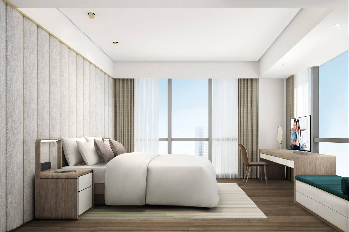 Premium bedding, down duvets, memory-foam beds, in-room safe