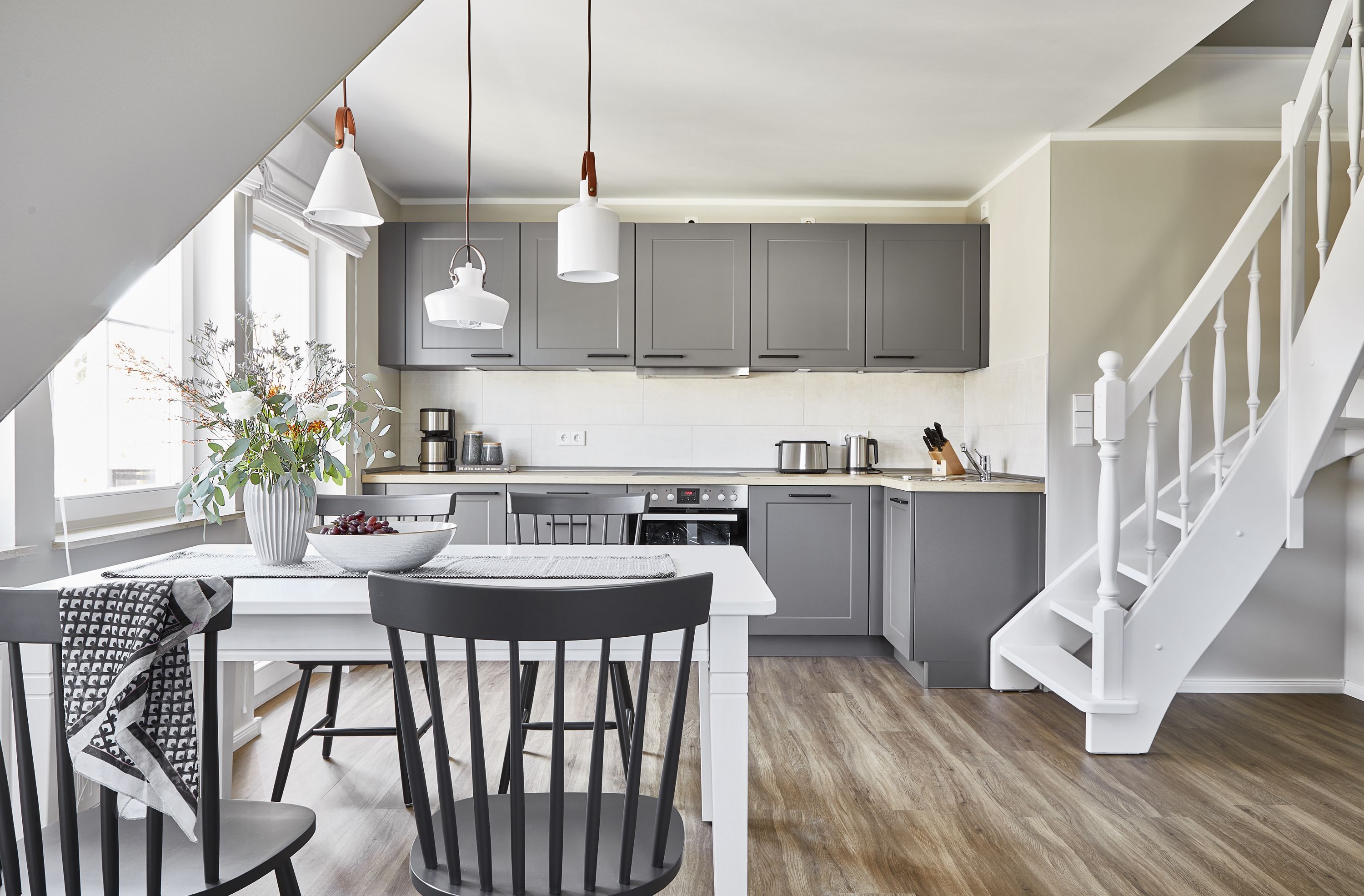 Departamento, balcón (Maisonette Deluxe -incl 140€ cleaning) | Cocina privada | Refrigerador con congelador, horno, parrilla de estufa y lavavajillas 