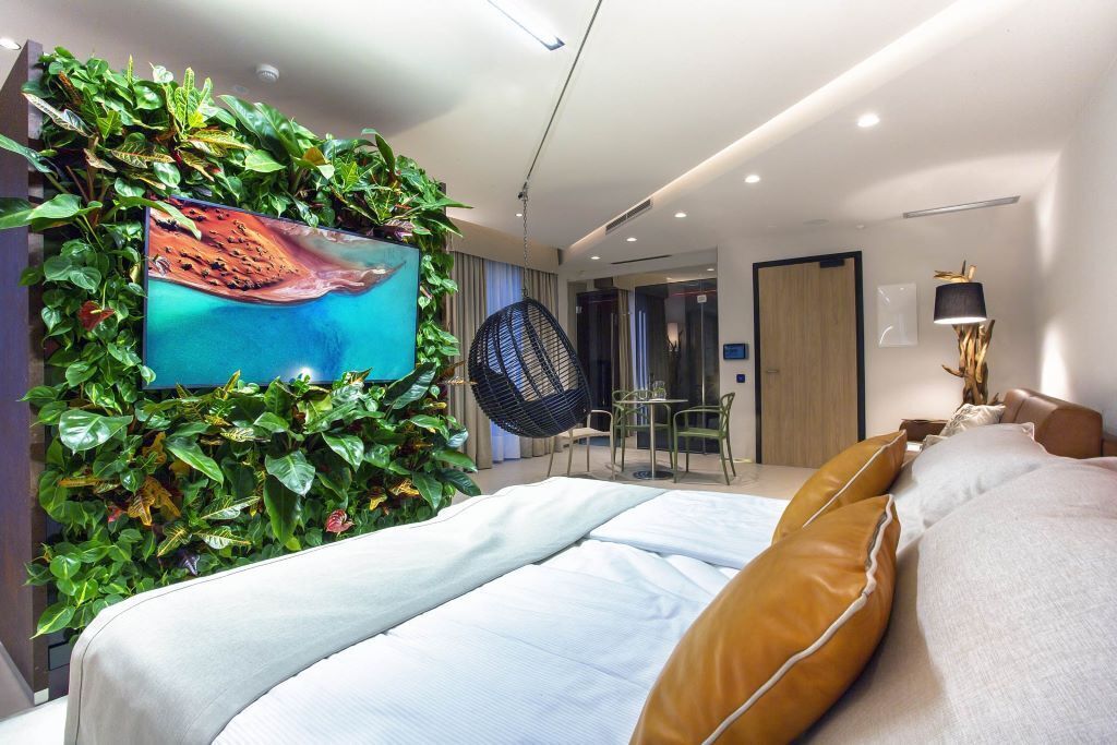 Deluxe-Suite, Sauna | 1 Schlafzimmer, Bettwäsche aus ägyptischer Baumwolle