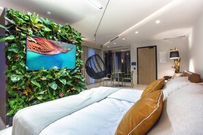 华丽套房, 桑拿浴 | 1 多间卧室、埃及棉床单、高档床上用品、羽绒被