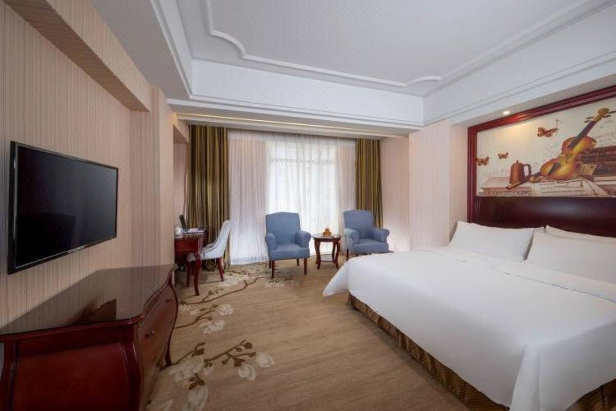 Desk, blackout curtains, iron/ironing board, free WiFi