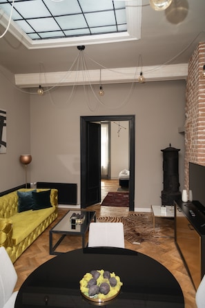 Design Apartment (KH 1) | Living room | LED TV - Köte Haus (Cluj-Napoca)