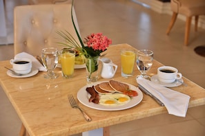 Free daily full breakfast