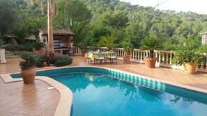 Outdoor pool - Beautiful, charming luxury villa with palm garden in Puerto d 'Andratx (Andratx)
