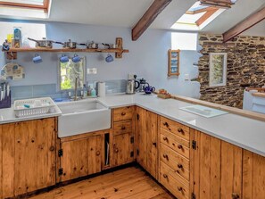 Dishwasher, high chair, cookware/dishes/utensils