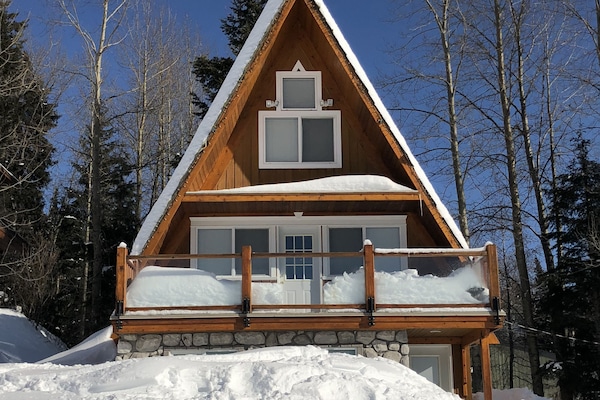 Outside cabin in winter