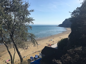 Playa en los alrededores y camastros