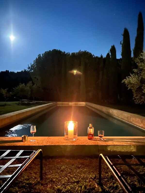 Piscina externa, piscina aquecida