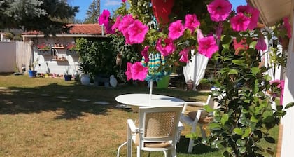 Pretty guest room with terrace and garden