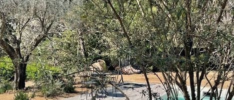 Piscine extérieure, piscine chauffée