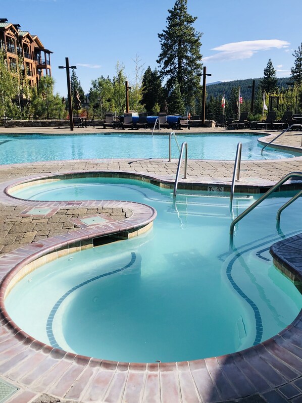 Outdoor pool, a heated pool