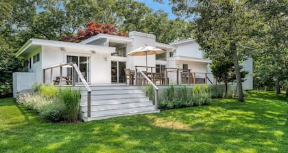 Renovated modern mid-century ranch, polished landscaping, heated saltwater...