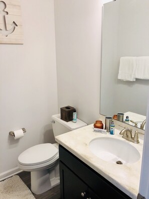 Hair dryer, towels