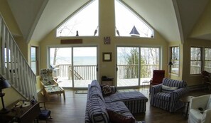 Smart TV, fireplace, video games, DVD player