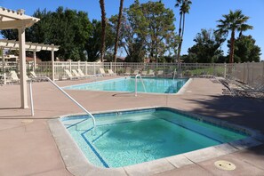 Outdoor pool, a heated pool
