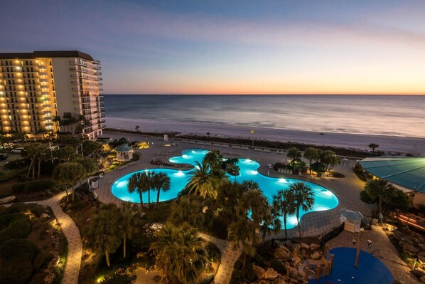 Outdoor pool, a heated pool
