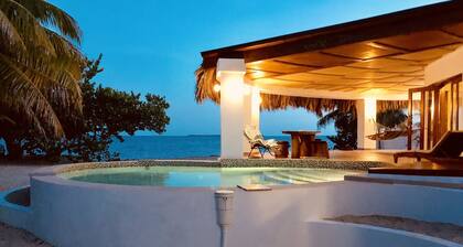 Frente a la playa-muelle-piscina-playa Palapa.