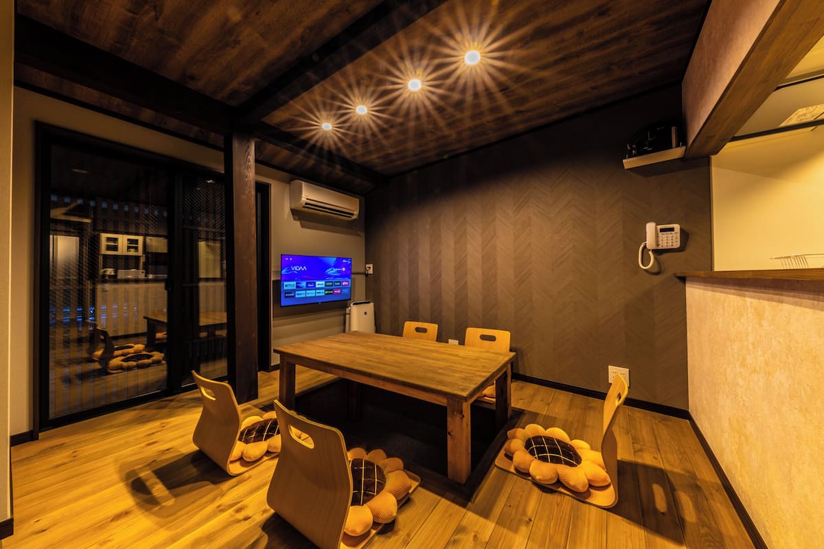 Maison mitoyenne, 2 chambres, non-fumeur (with Sauna for 5 Guests, Himawari) | Coin séjour