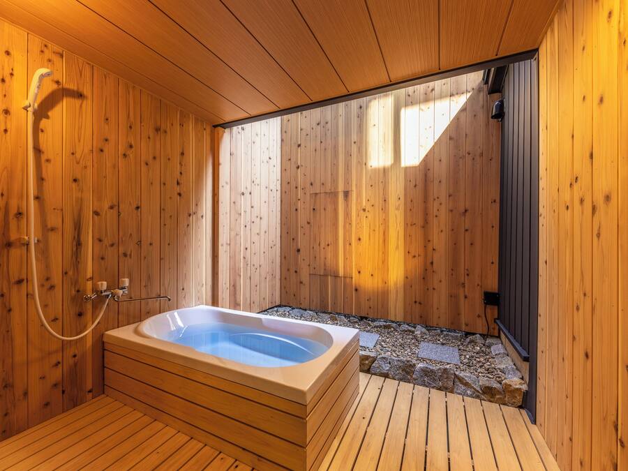 (Sakura) Room with Private Open-air Bath for 5 Guests, 2 Bedrooms, Non Smoking | Bathroom | Separate tub and shower, deep soaking tub, free toiletries, hair dryer