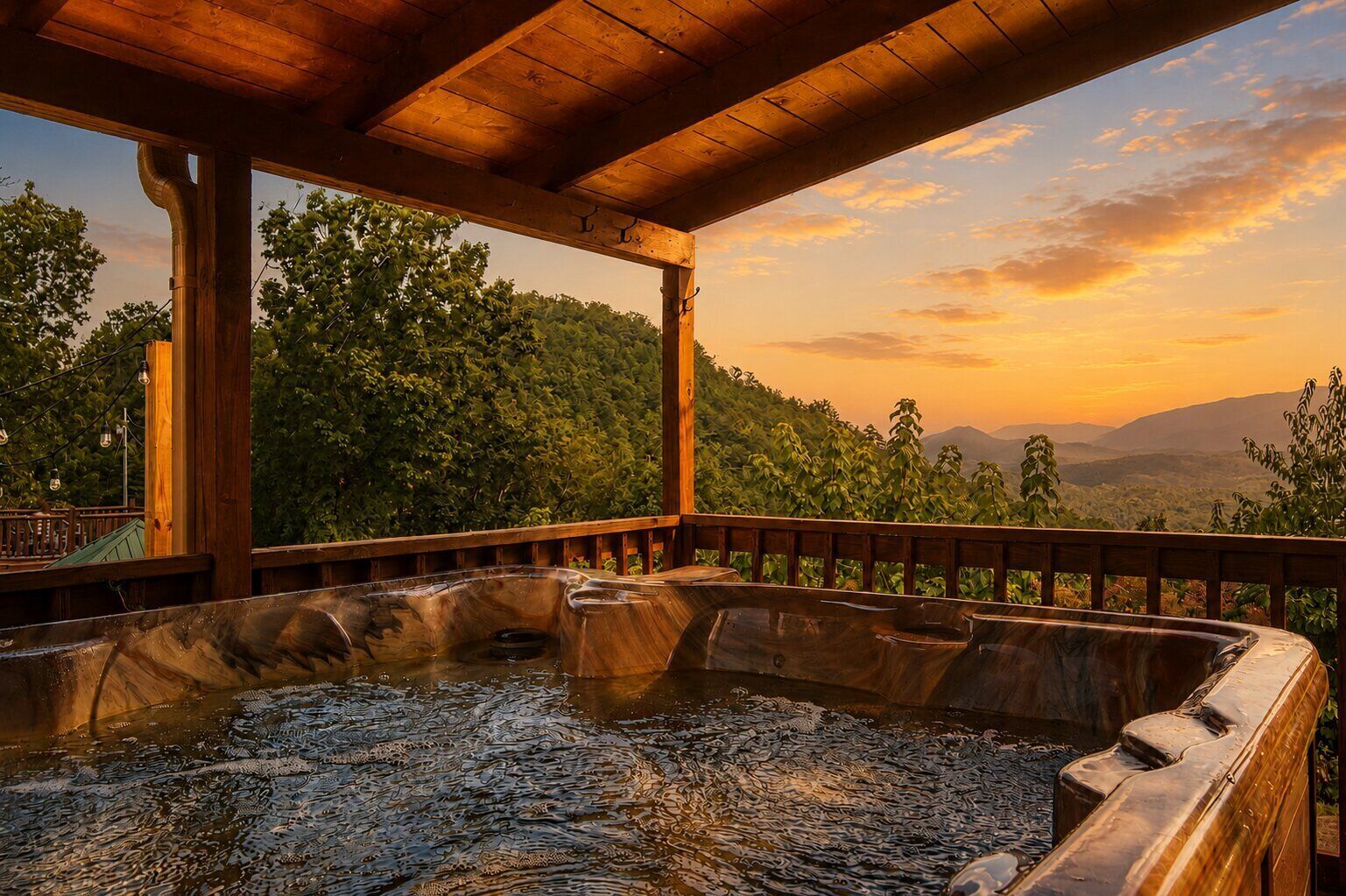Outdoor spa tub