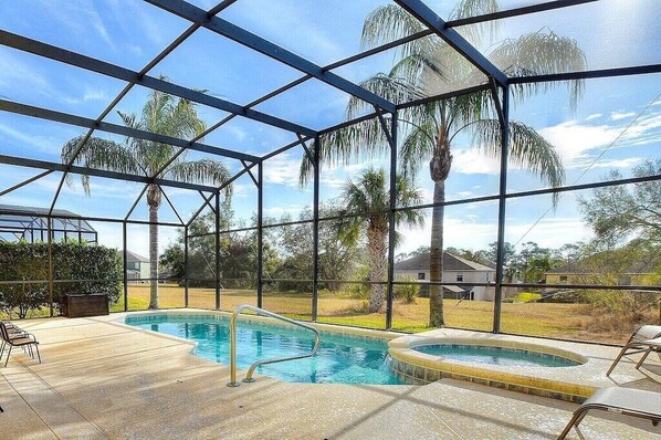 A heated pool