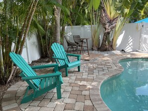 Outdoor pool, a heated pool - PRIVATE HEATED POOL! 150 Steps to Beach! No property management fees!  (Holmes Beach)