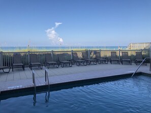 Outdoor pool, a heated pool