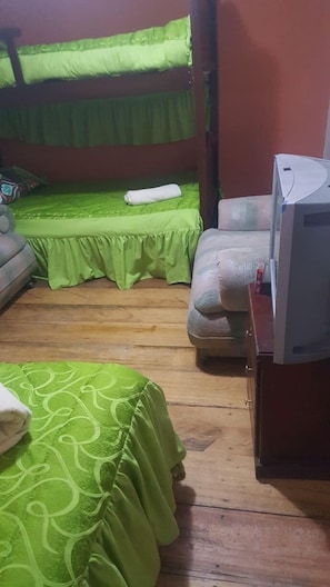Desk, laptop workspace, blackout curtains, soundproofing