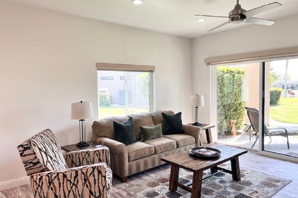 The living area is very spacious and comfy.