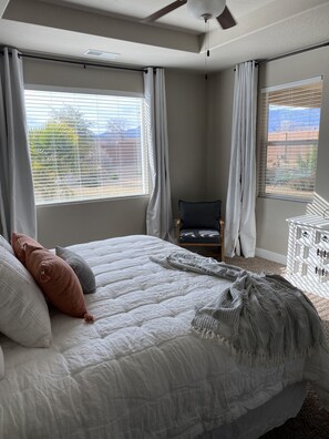 3 bedrooms, iron/ironing board, travel cot, WiFi