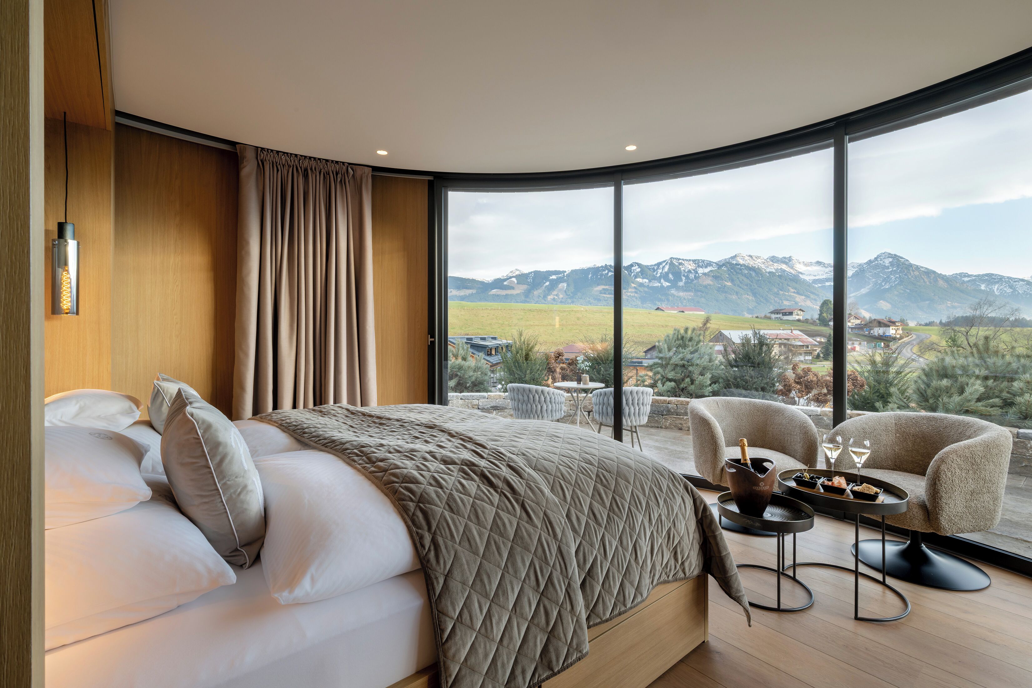 Hypo-allergenic bedding, down comforters, in-room safe, blackout drapes