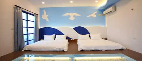 Desk, free WiFi, bed sheets