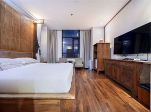 Desk, blackout curtains, free WiFi, bed sheets