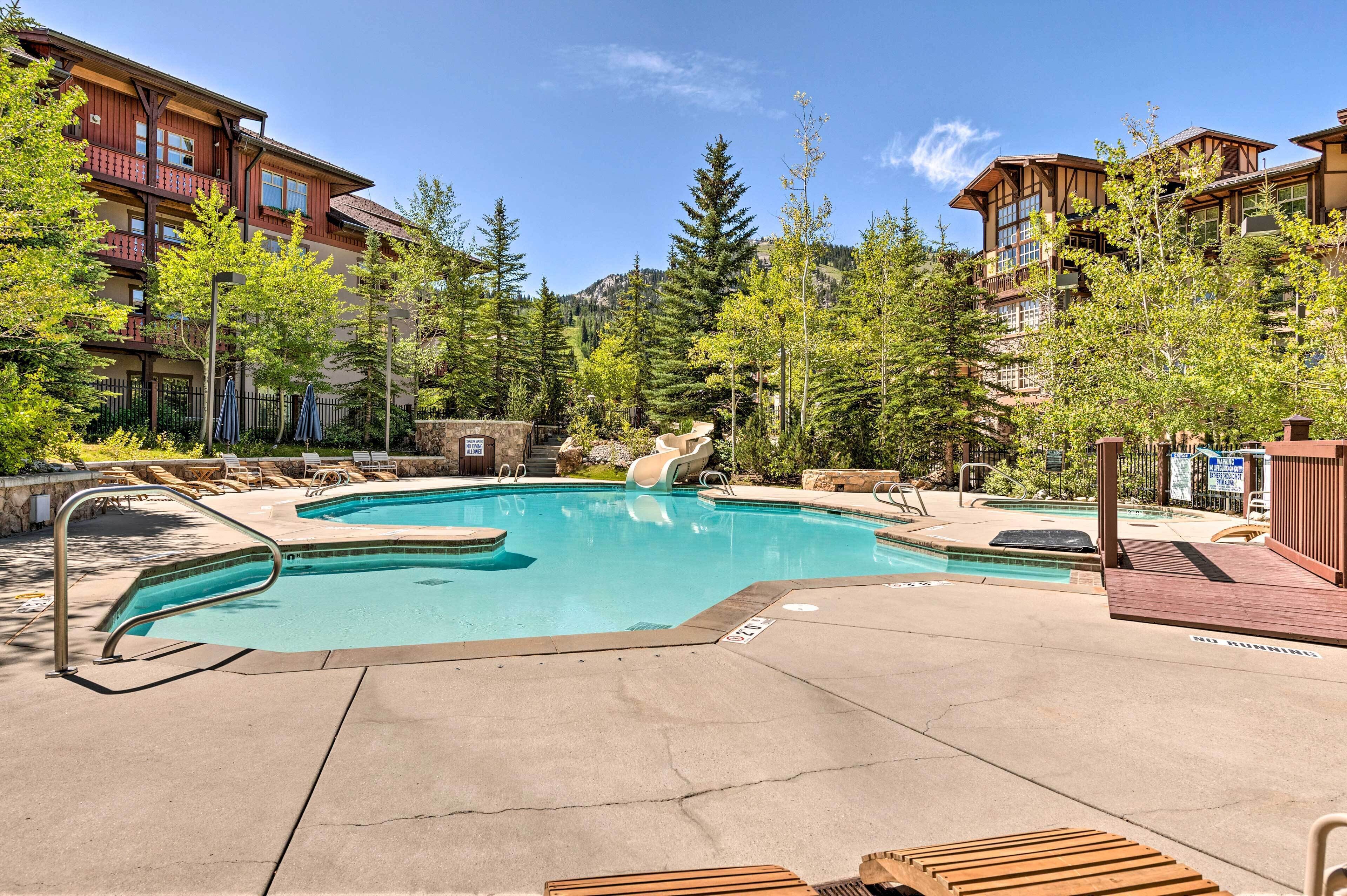 A heated pool